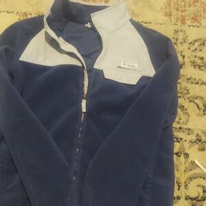 Columbia Blue and Light Gray Fleece Jacket